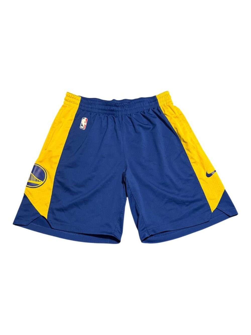 Nike Dri-Fit Golden State Warriors Nba Men's Shorts Sz: Xl Yellow/Blue *Read*